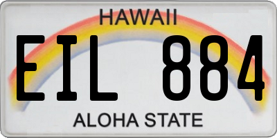 HI license plate EIL884