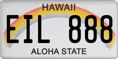 HI license plate EIL888