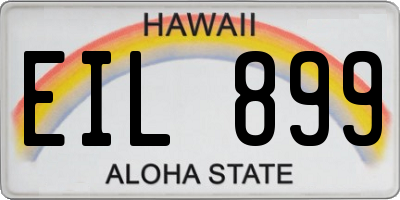 HI license plate EIL899