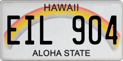 HI license plate EIL904