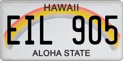 HI license plate EIL905