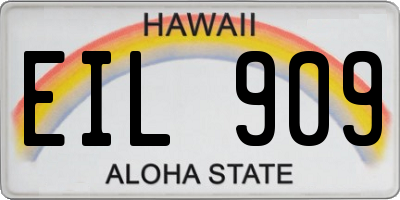 HI license plate EIL909