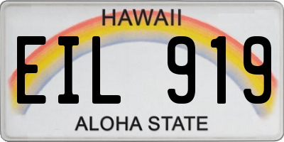 HI license plate EIL919