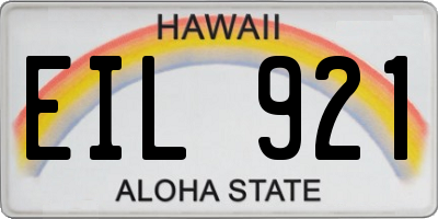 HI license plate EIL921
