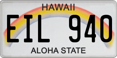 HI license plate EIL940