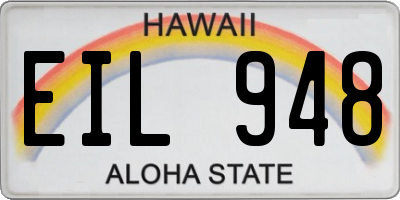 HI license plate EIL948