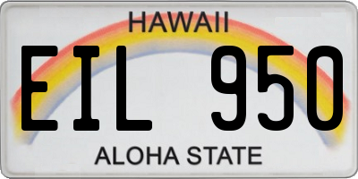 HI license plate EIL950