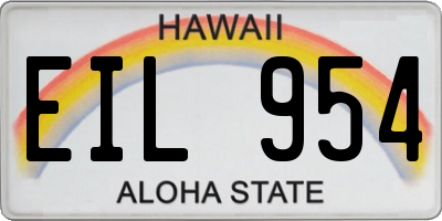 HI license plate EIL954