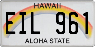HI license plate EIL961