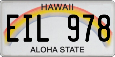 HI license plate EIL978