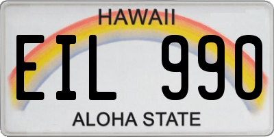 HI license plate EIL990
