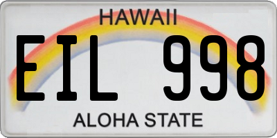 HI license plate EIL998