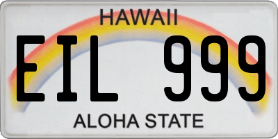 HI license plate EIL999