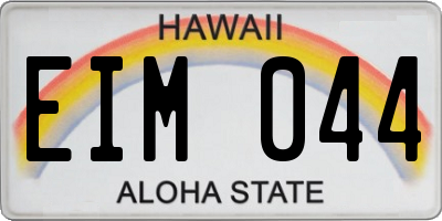 HI license plate EIM044