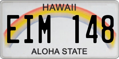 HI license plate EIM148