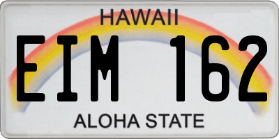 HI license plate EIM162