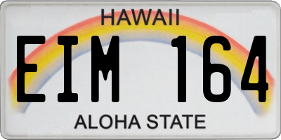 HI license plate EIM164