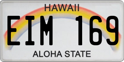 HI license plate EIM169
