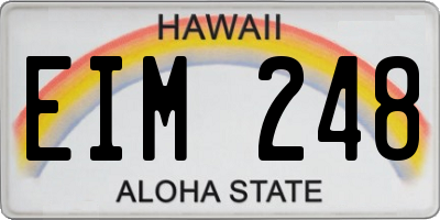 HI license plate EIM248