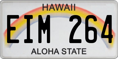 HI license plate EIM264