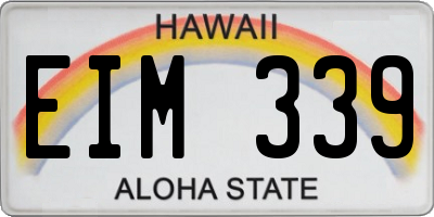 HI license plate EIM339