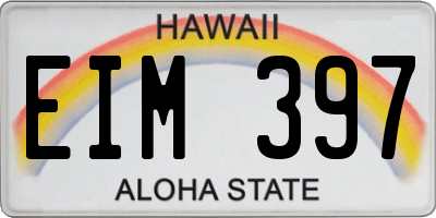 HI license plate EIM397