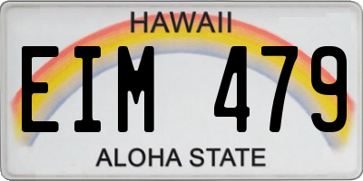 HI license plate EIM479