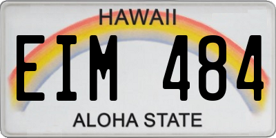 HI license plate EIM484
