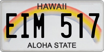 HI license plate EIM517