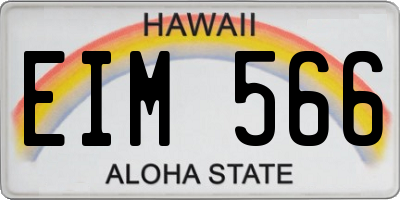 HI license plate EIM566