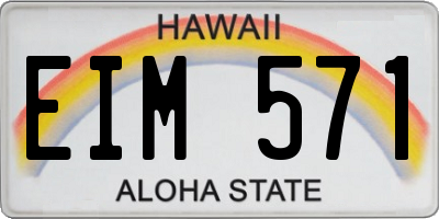 HI license plate EIM571