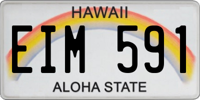 HI license plate EIM591