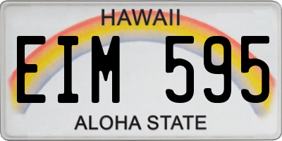 HI license plate EIM595
