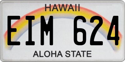HI license plate EIM624