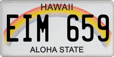 HI license plate EIM659