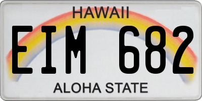 HI license plate EIM682