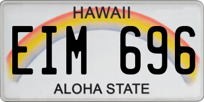 HI license plate EIM696