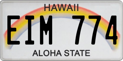 HI license plate EIM774
