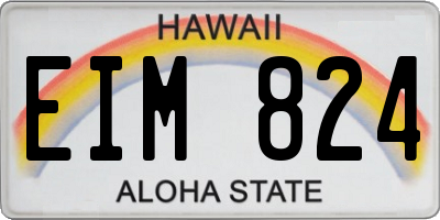 HI license plate EIM824