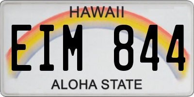 HI license plate EIM844