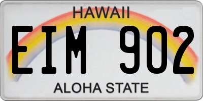 HI license plate EIM902