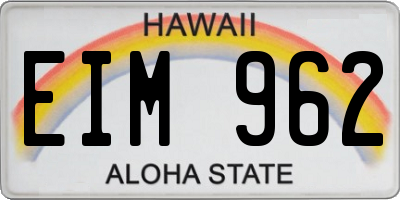 HI license plate EIM962