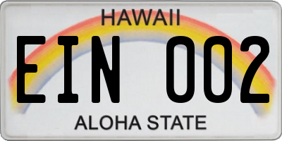 HI license plate EIN002