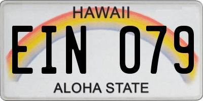 HI license plate EIN079