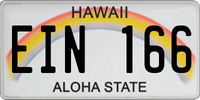 HI license plate EIN166