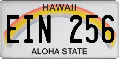 HI license plate EIN256