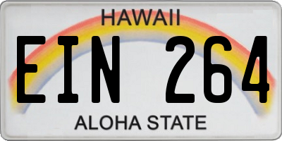 HI license plate EIN264