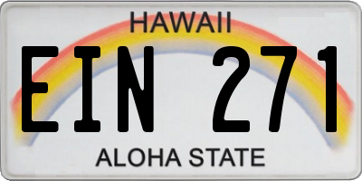 HI license plate EIN271