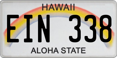 HI license plate EIN338