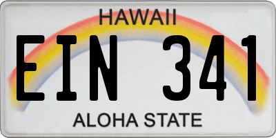HI license plate EIN341